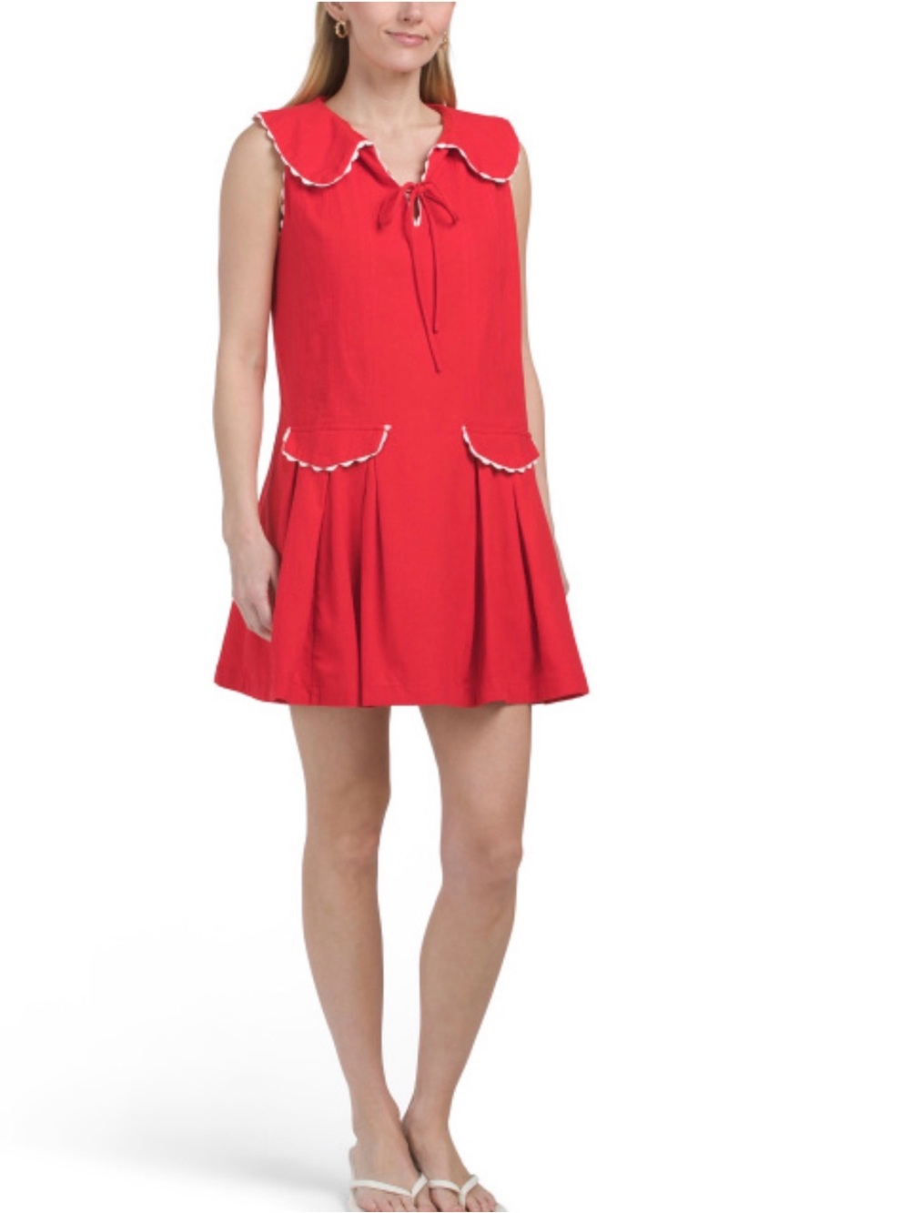 JACQUIE THE LABEL Pleated Mini Babydoll Dress